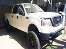 2007 FORD F-150, WHITE, LARIAT MODEL, 5.4L, AT,  4WD,  CREW CAB. F26333